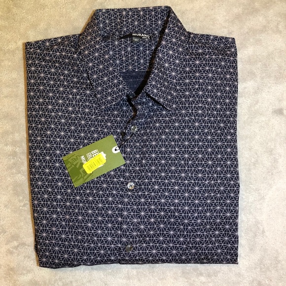 Murano Other - Murano XL Dark Navy Geometric Button Down Shirt
